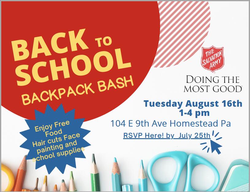 Salvation Army's Back-to-School Backpack Bash