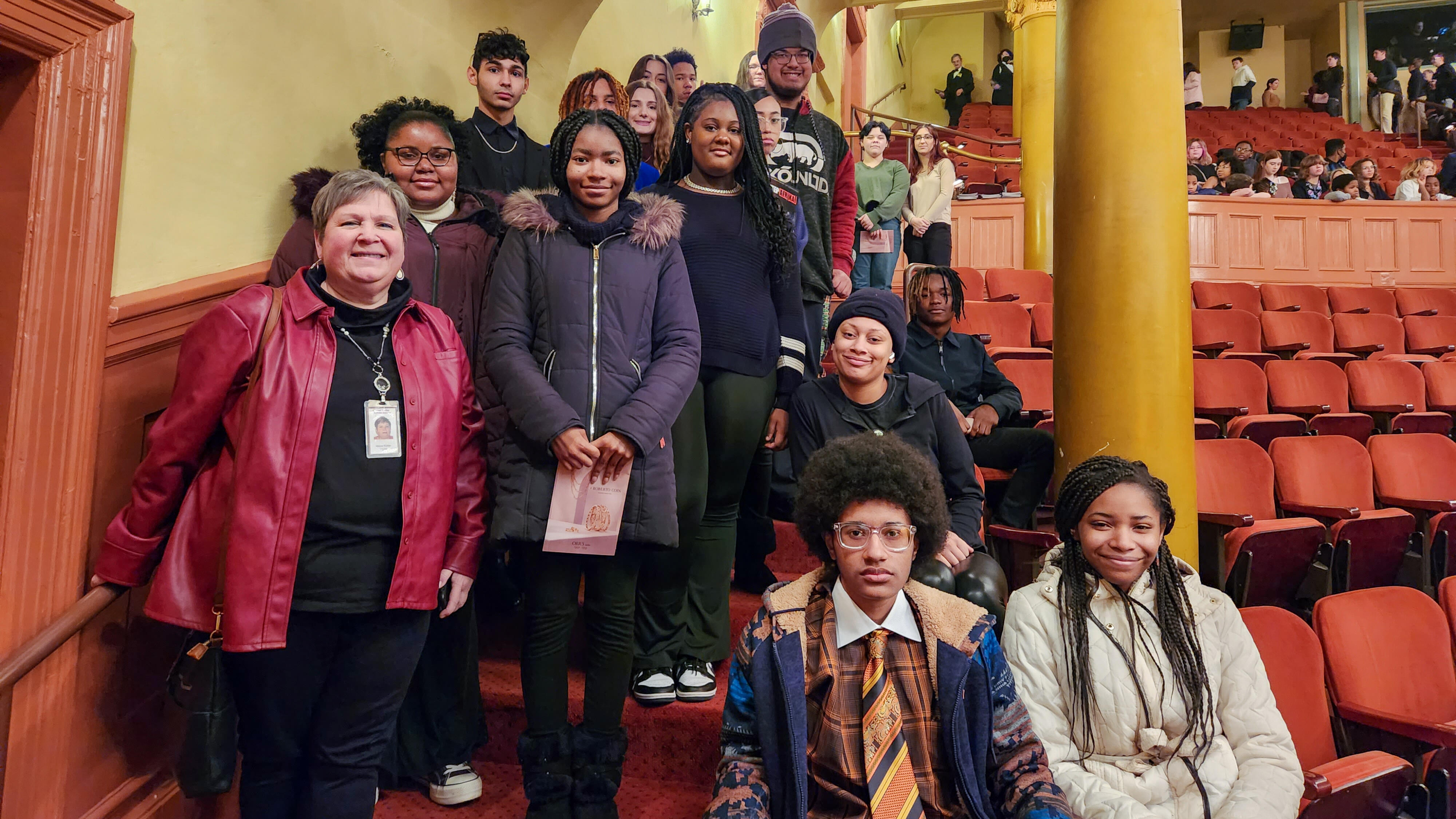 Steel Valley High School students take in the Step Afrika performance at the Byham Theater