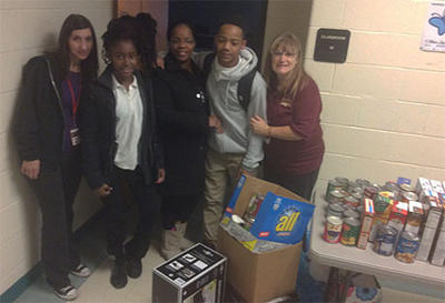 Holiday Food Drive at the Middle School