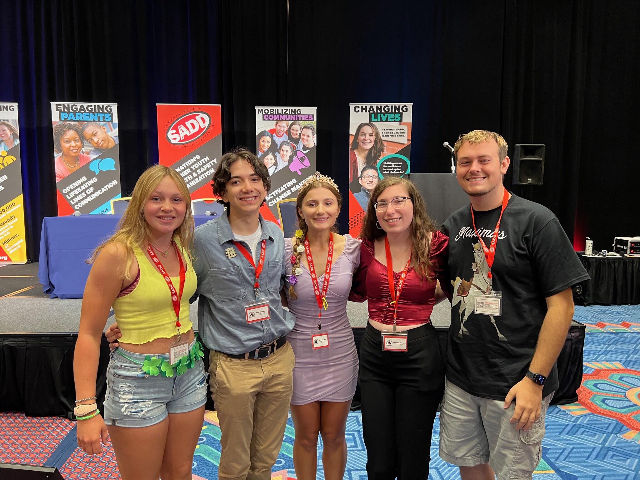 Steel Valley SADD students pose at a national conference