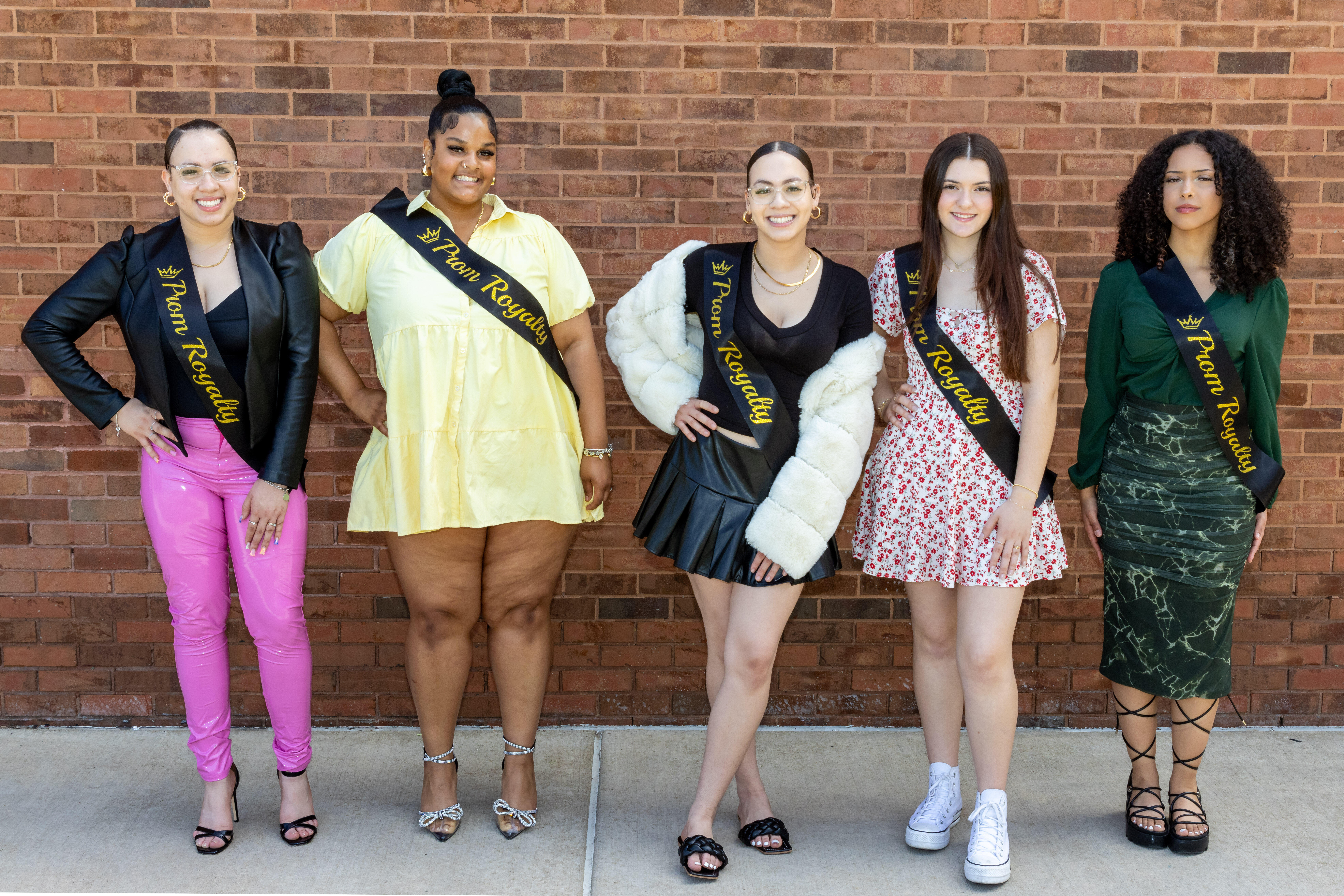 Princesses from the Steel Valley prom court pose for a photo