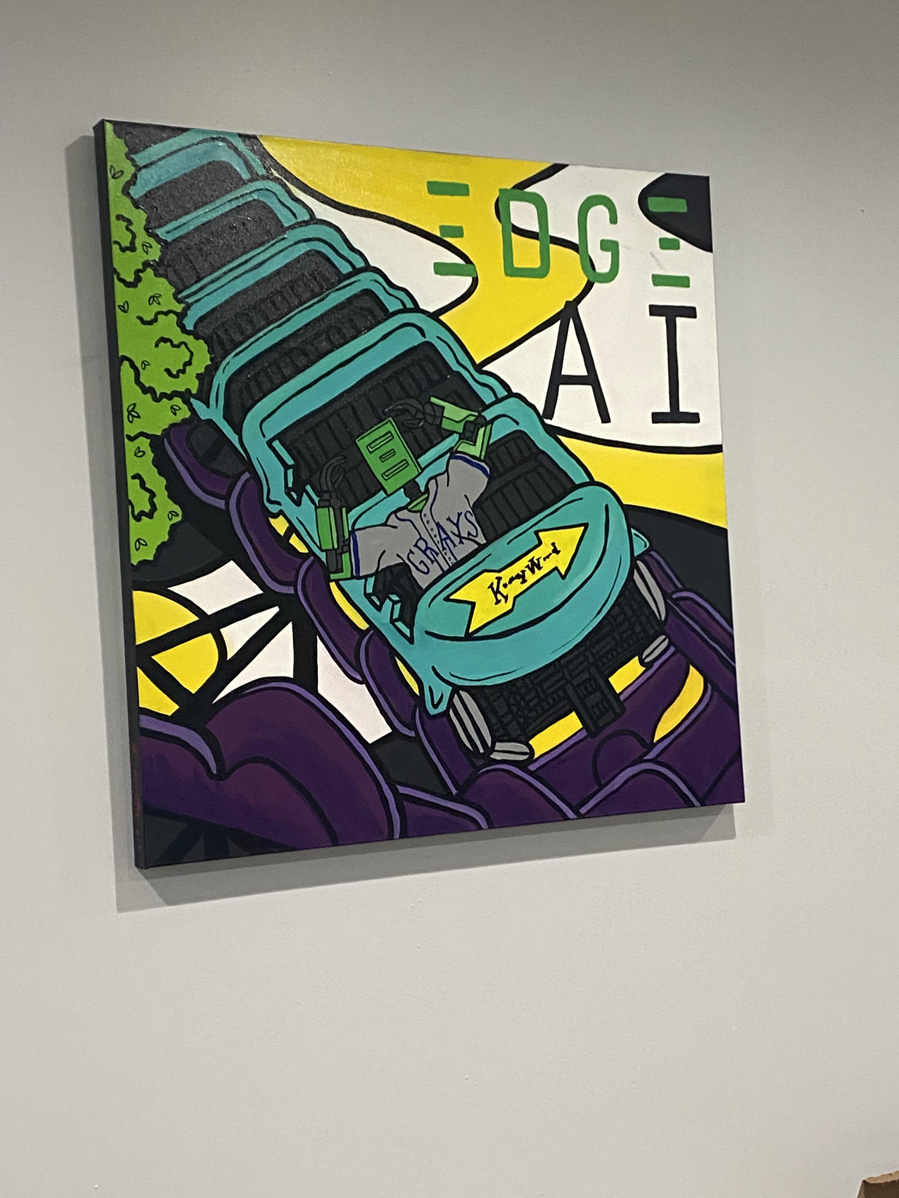 The Edge AI logo on a painting on a wall