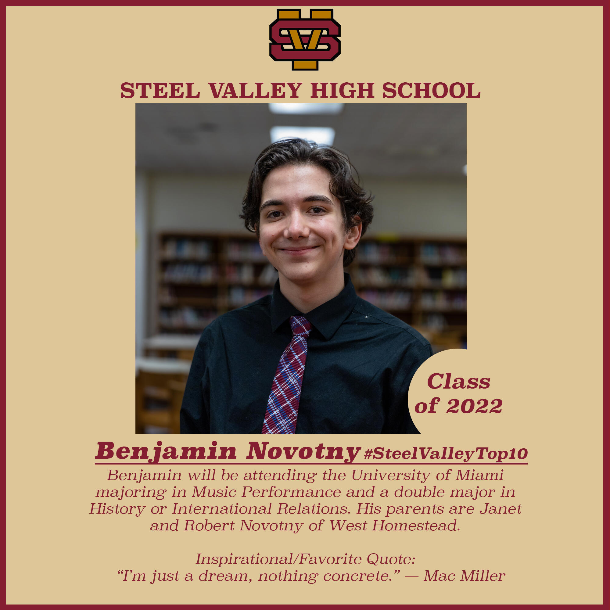 Steel Valley Top 10 - Benjamin Novotny