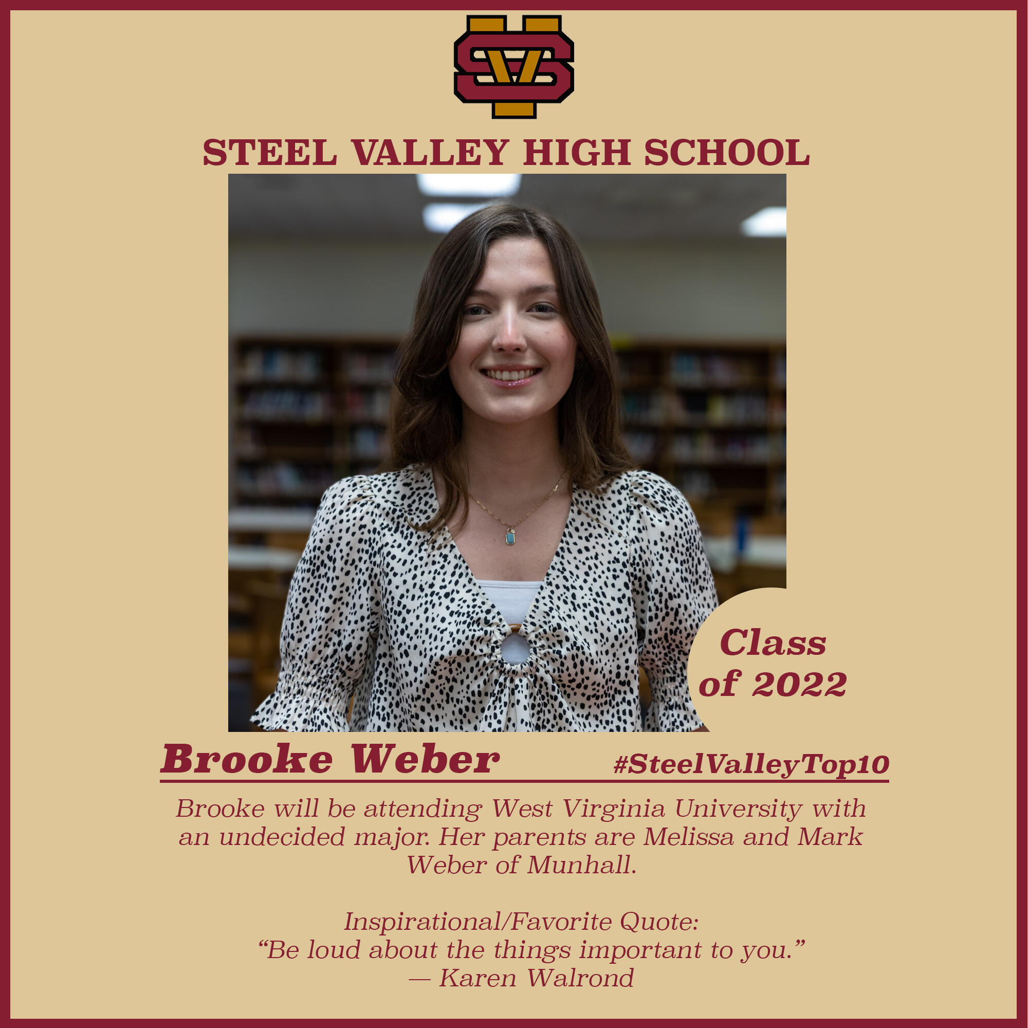 Steel Valley Top 10 - Brooke Weber