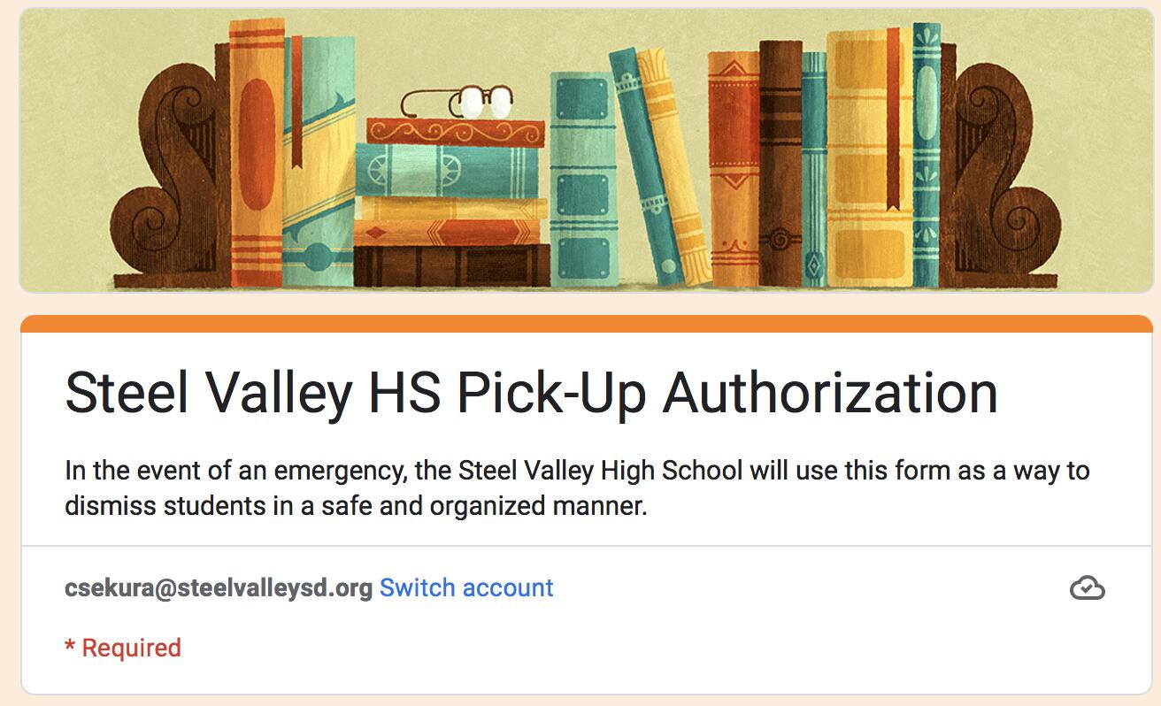Thumbnail of the High School Pick-Up Authorization